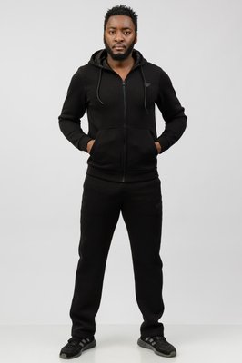 Спортивний костюм демісезонний чоловічий (прямі штани) чорний Go fitness КМ031 S-M КМ031 фото