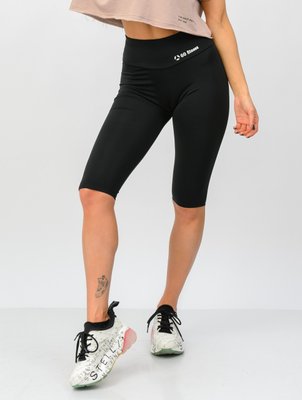 Женские спортивные шорты бриджи велосипедки черные BR05 фото
