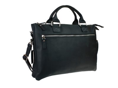 Чоловічий шкіряний портфель сумка для ноутбука 15.6 та документів черная smg30(60) фото