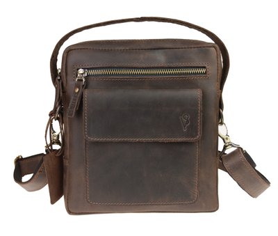 Чоловіча шкіряна сумка на плече коричнева барсетка smvp135(30) фото
