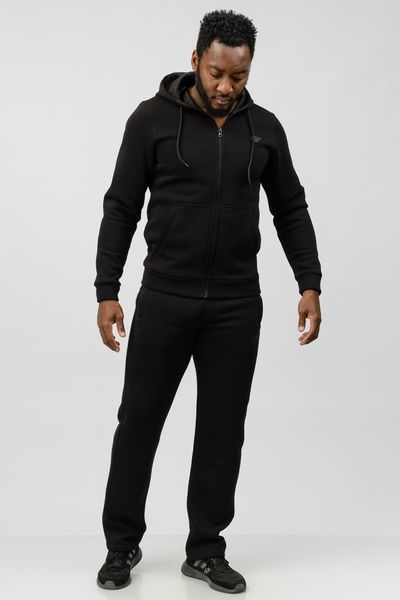 Спортивний костюм демісезонний чоловічий (прямі штани) чорний Go fitness КМ031 S-M КМ031 фото