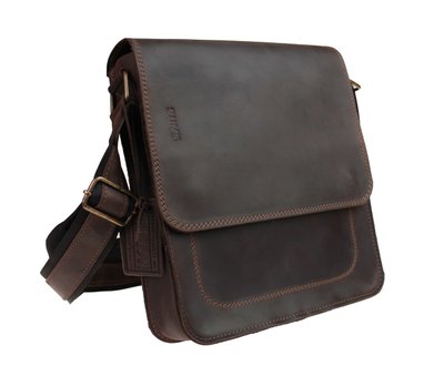 Чоловіча шкіряна сумка барсетка на плече коричнева планшетка Sullivan smvp116(37) фото