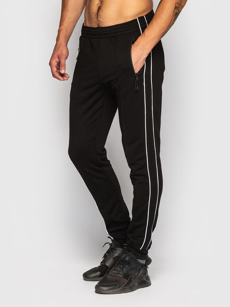 Чоловічі спортивні штани трикотаж фліс чорні GF ШМ02 ШМ02 фото