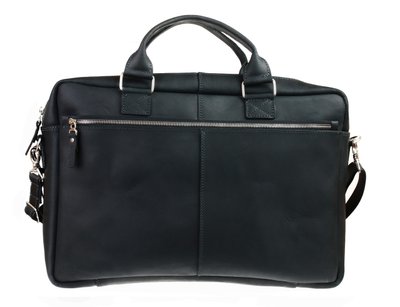 Чоловіча шкіряна сумка для ноутбука чорна портфель А4 smg27(59) фото