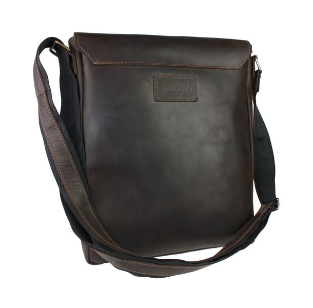 Чоловіча шкіряна сумка А4 велика коричнева smvp64(45) фото