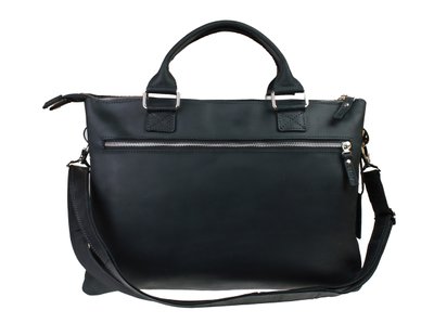 Чоловіча шкіряна сумка А4 чорна портфель для ноутбука smg30(60) фото