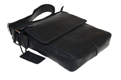 Чоловіча шкіряна сумка на плечі чорна барсетка smvp129(35) фото