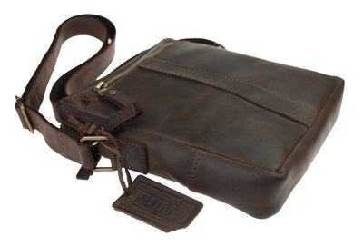 Чоловіча шкіряна сумка на плече коричнева барсетка smvp134(27) фото